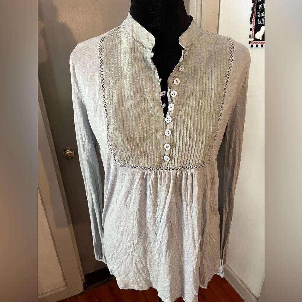 Poetry bohemian, long sleeve tunic, top size medium